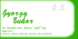 gyorgy bukor business card